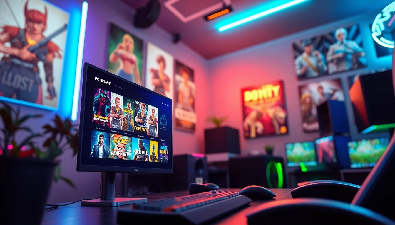 Experience exhilarating gameplay with popular PC Game Pass games in a vibrant gaming setup.