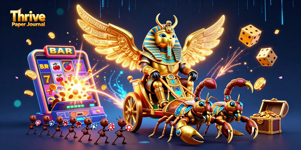 Engage with the Thrive Paper Journal experience in a vibrant casino-themed illustration.