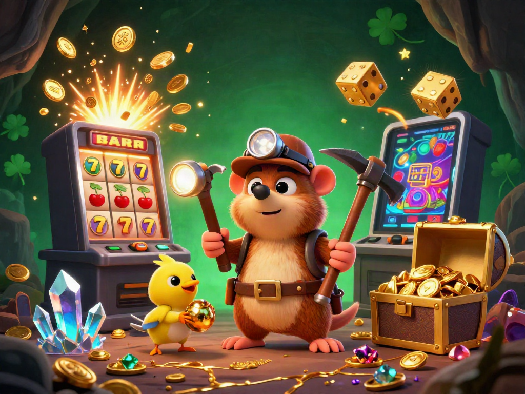 Menangkan jackpot dengan link situs slot gacor melalui ilustrasi petualangan pencari harta karun.