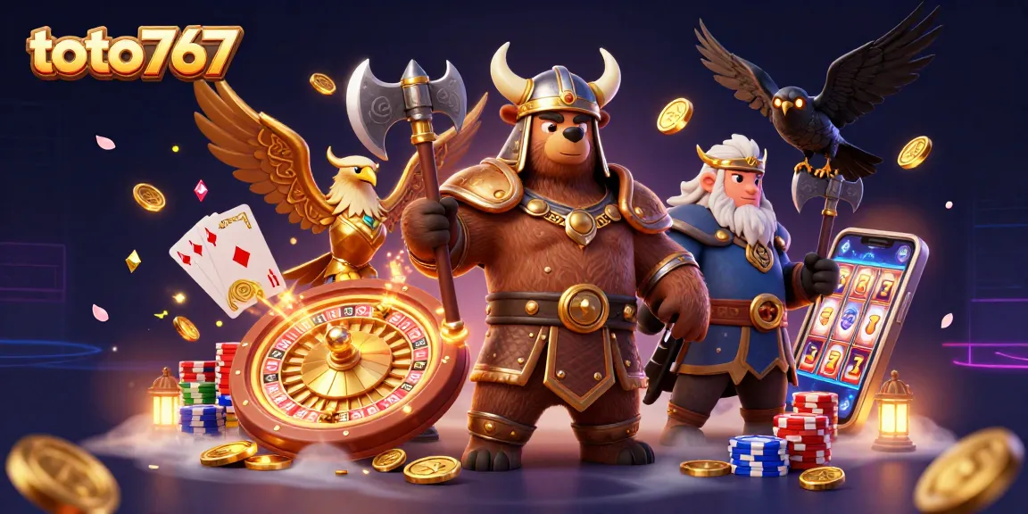 Permainan slot Toto767 menawarkan kesempatan menang tinggi dengan simbol dan mesin slot berkilau.