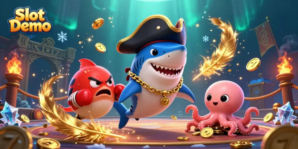 Spin the Slot Demo with vibrant characters exploring colorful casino adventures!