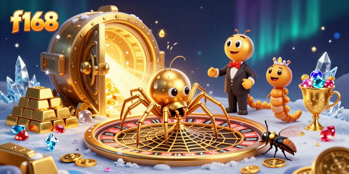 Experience the thrill of f168 as a fly places bets in a vibrant, dynamic casino scene.