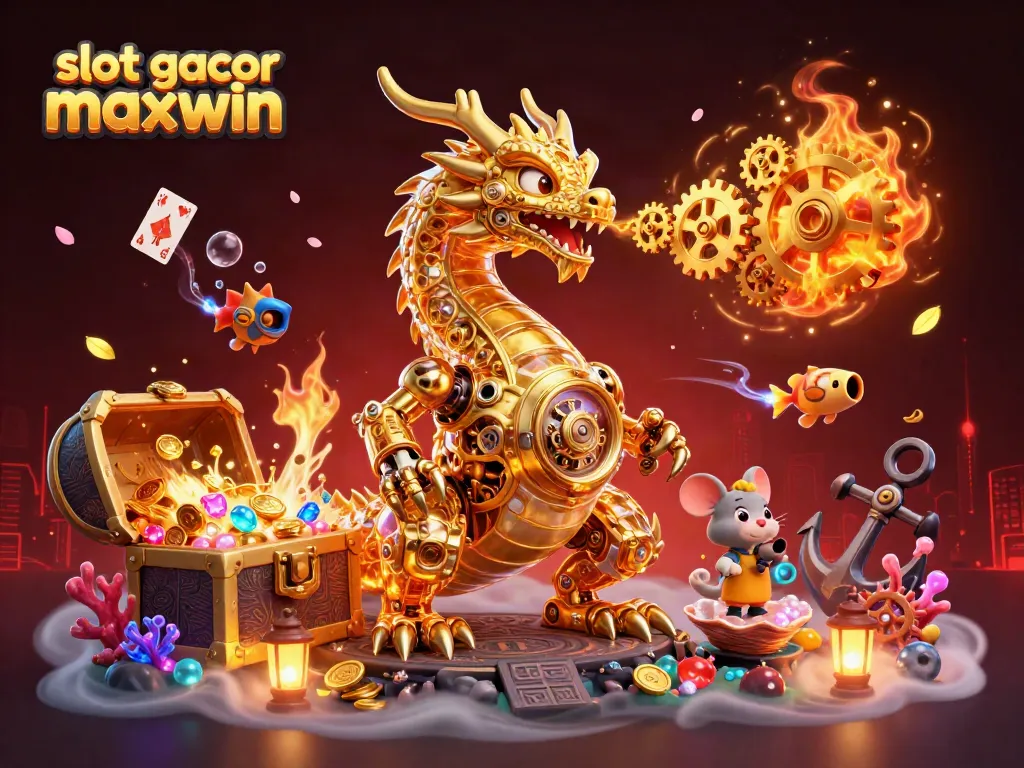 Experience thrilling gameplay with slot gacor maxwin featuring animated dragon and treasure elements