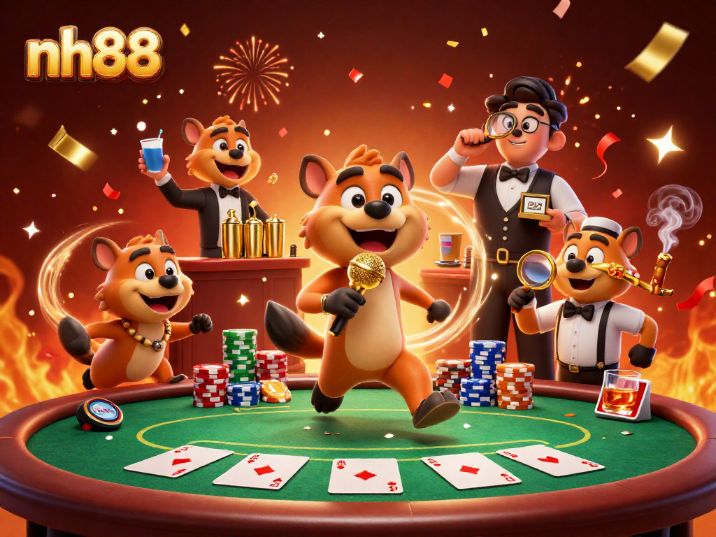 Join the fun at nh88's lively casino with hyenas in a comedic atmosphere.