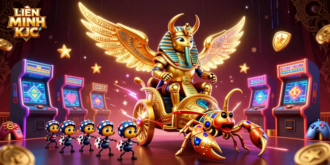 Experience the excitement of LIÊN MINH KJC with a spectacular gaming scene featuring fantasy elements.