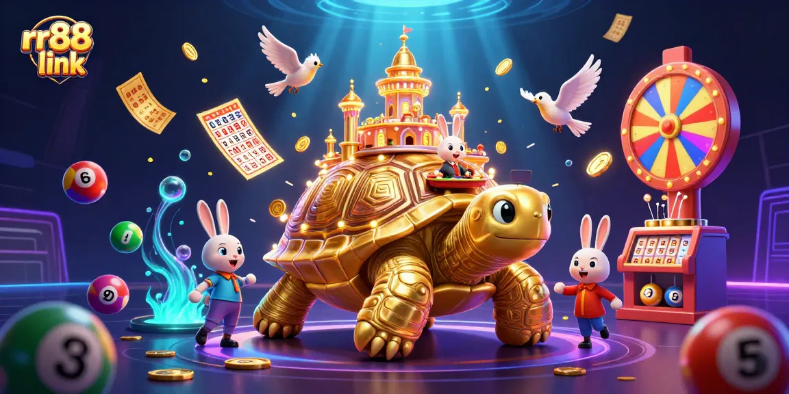 Experience thrilling action at rr88 link with a vibrant casino game illustration featuring golden tortoise and captivating elements.