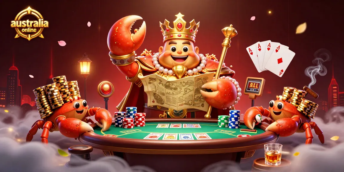 Experience dynamic gameplay at an australia online casino featuring an animated golden crab emperor.