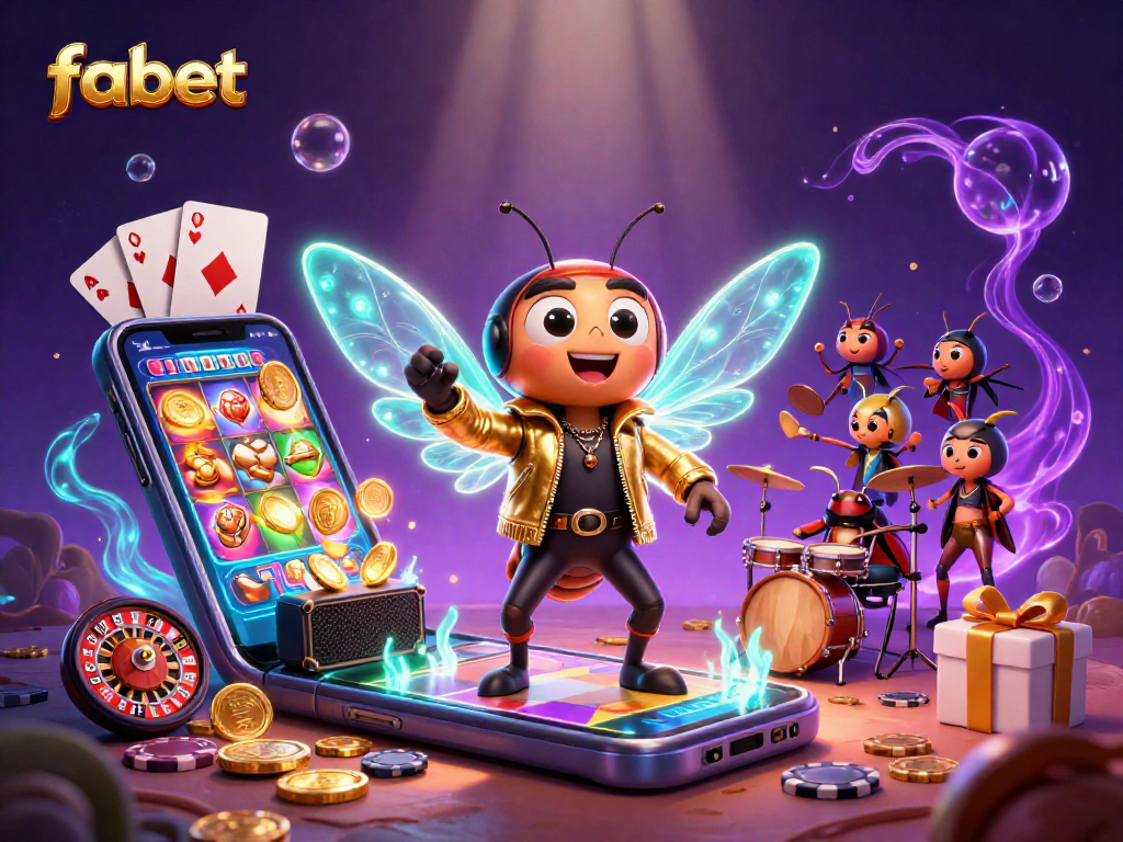 Join fabet's vibrant game scene with electrifying characters and dynamic slot action!