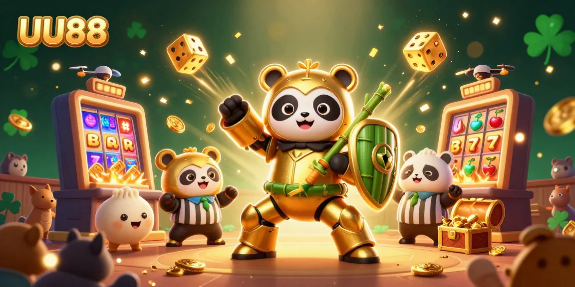 Experience exciting gameplay at UU88 with vibrant jackpots and dynamic casino activities showcased in an engaging illustration.