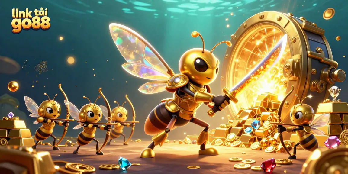 Engage with the thrilling link tải go88 experience through this vibrant 3D casino illustration.