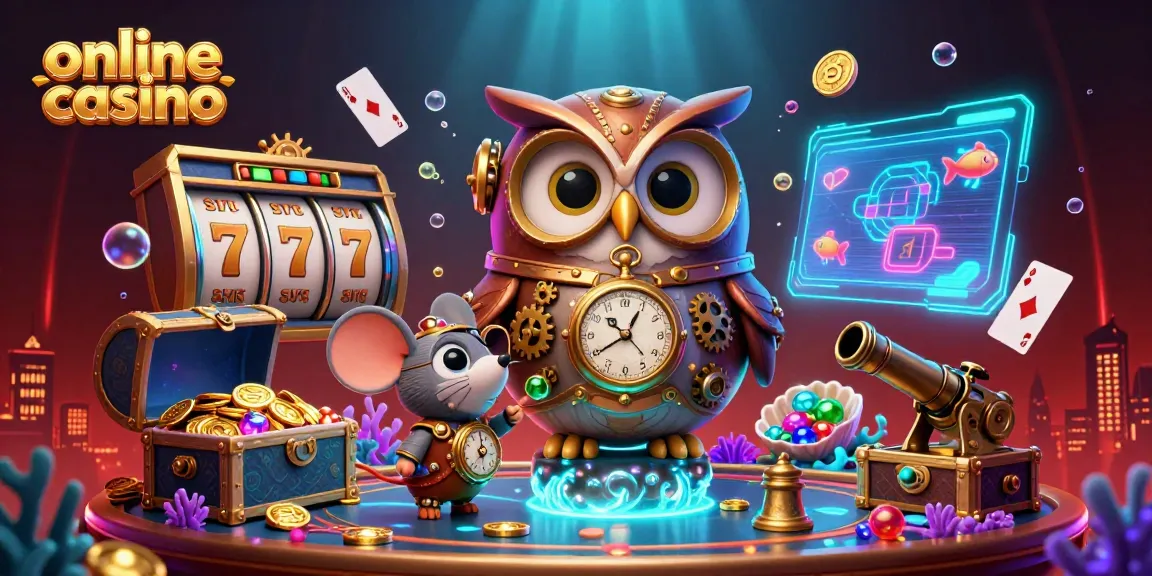 Experience the excitement of online casino gaming with our vibrant 3D illustration, showcasing classic slot reels and jackpot counters.